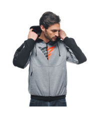 SUDADERA DAINESE DAEMON-X SAFETY HOODIE FULL ZIP NEW GREY/BLACK/RED