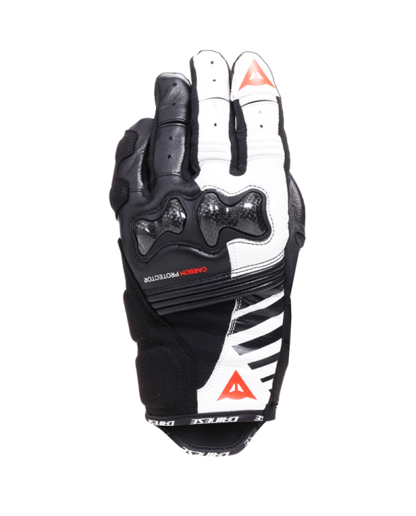 GUANTES DAINESE REACTO CARBON SHORT LADY BLACK/WHITE/RED FLUO | Sport Racing de moto | %brands%