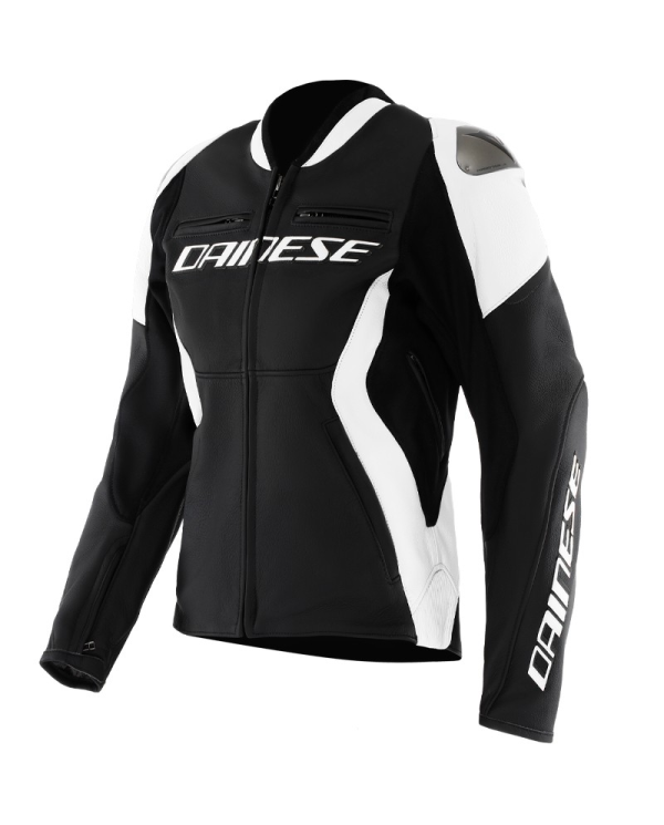 CHAQUETA DAINESE RACING 5 LADY NEW BLACK/WHITE | Cuero de moto | %brands%