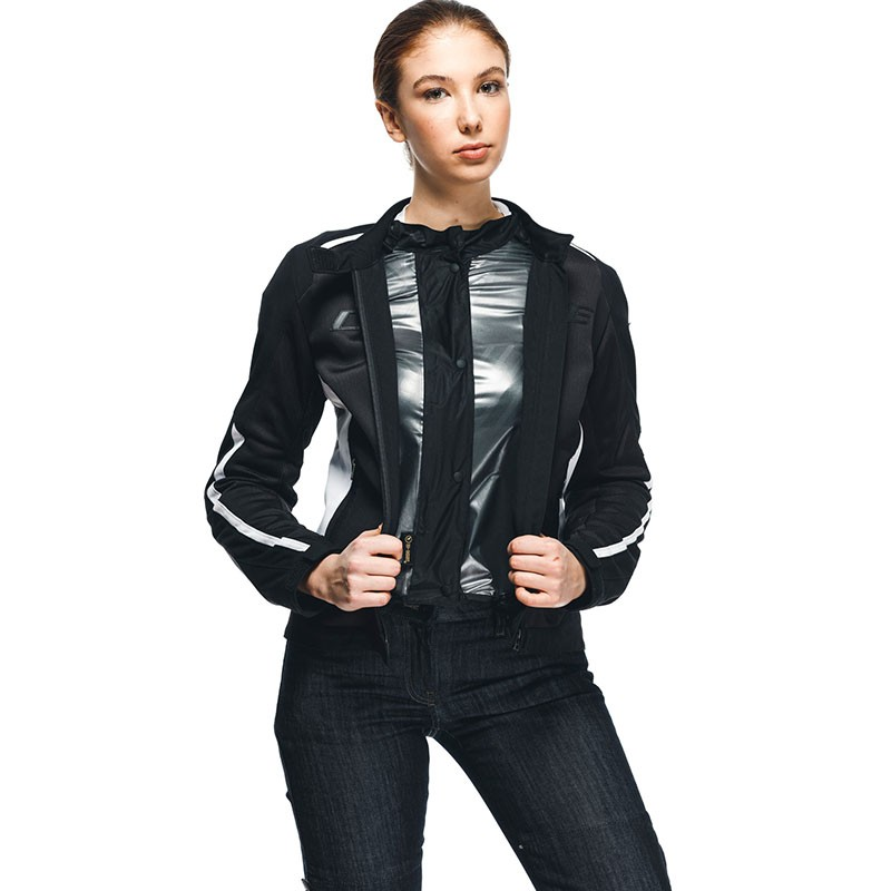 CHAQUETA DAINESE HYDRAFLUX 2 AIR D-DRY LADY NEW BLACK/WHITE | Mujer de moto | %brands%
