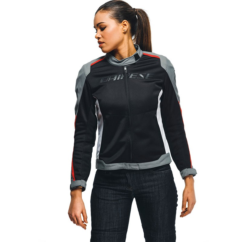 CHAQUETA DAINESE HYDRAFLUX 2 AIR D-DRY LADY NEW BLACK/GRAY/LAVA-RED | Mujer de moto | %brands%