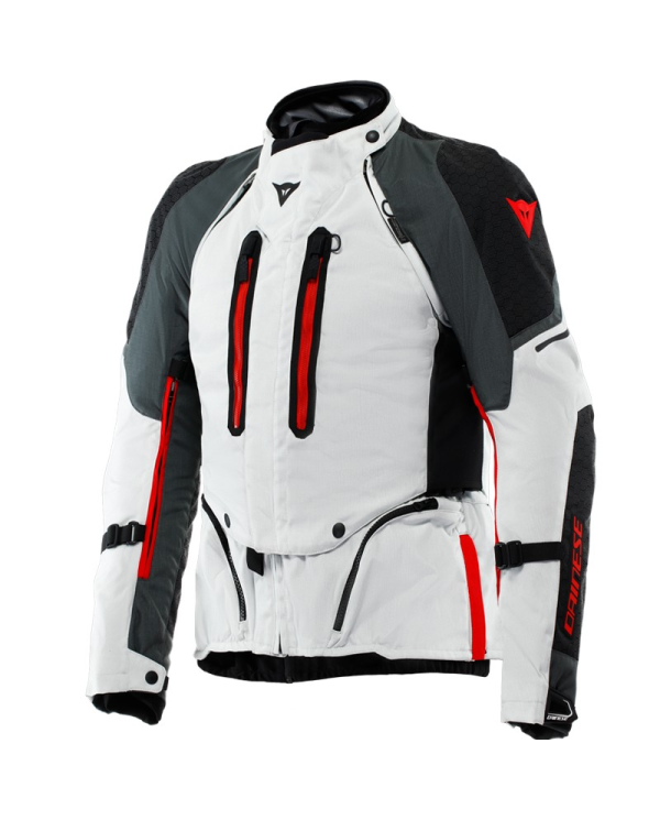 CHAQUETA DAINESE SUPER ADVENTURE ABSOLUTESHELL NEW GLACIER-GREY/IRON-GATE/RED | Invierno de moto | %brands%