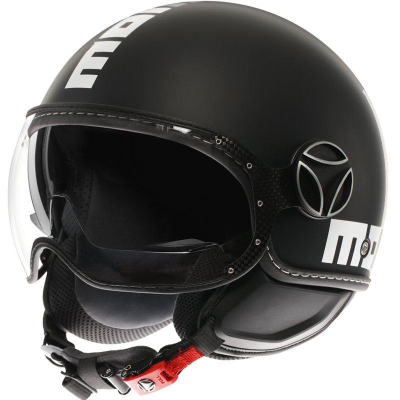 CASCO MOMO DESIGN FGTR EVO MATT BLACK/WHITE