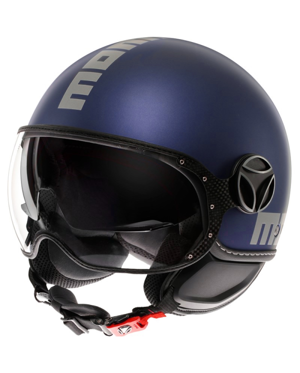 CASCO MOMO DESIGN FGTR EVO MATT BLUE/SILVER | Momo design de moto | %brands%