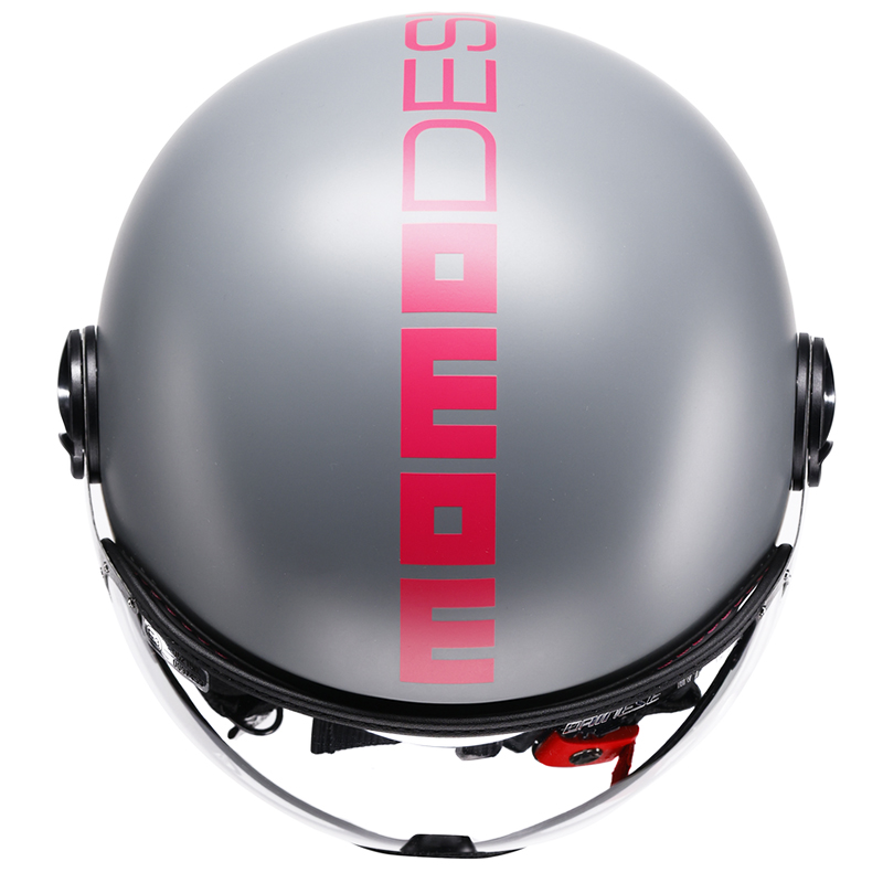 CASCO MOMO DESIGN FGTR CLASSIC NEW FLUO MATT GREY/FUCSIA | Cascos Jet de moto | %brands%