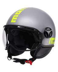 CASCO MOMO DESIGN FGTR CLASSIC NEW FLUO MATT GREY/YELLOW FLUO | Cascos Jet de moto | %brands%