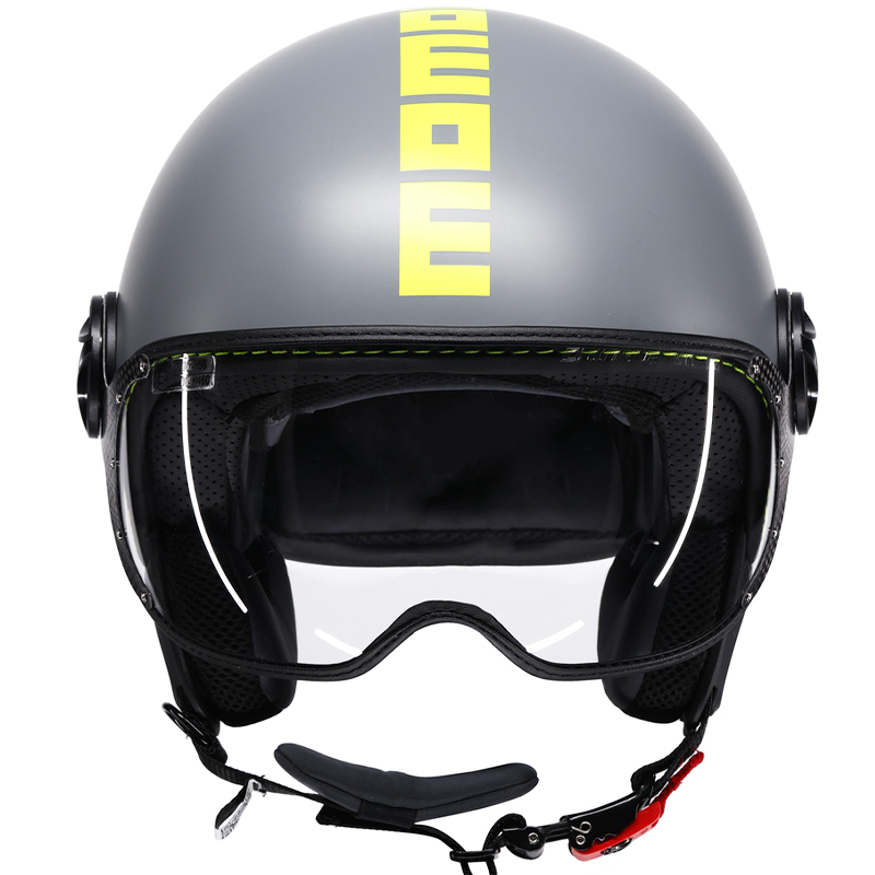 CASCO MOMO DESIGN FGTR CLASSIC NEW FLUO MATT GREY/YELLOW FLUO | Cascos Jet de moto | %brands%