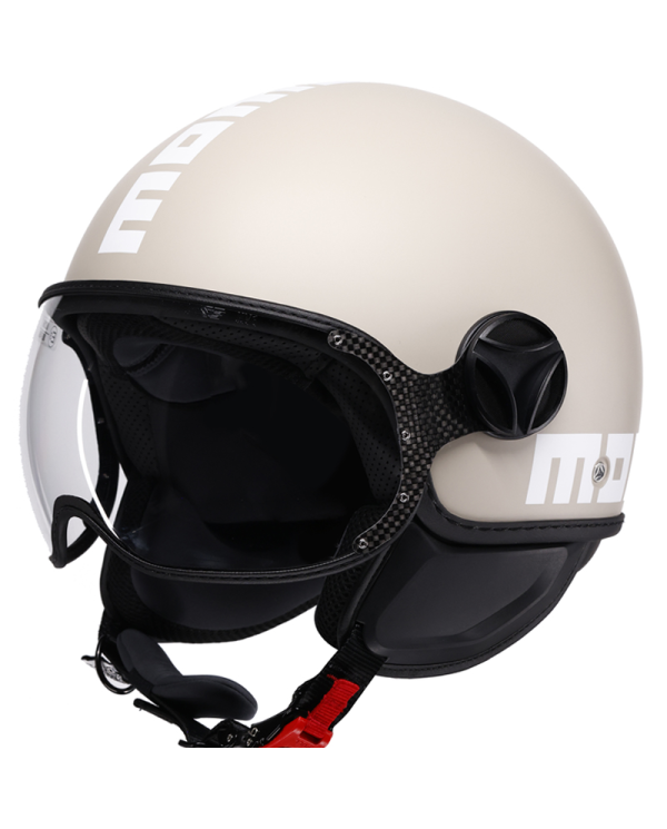 CASCO MOMO DESIGN FGTR CLASSIC NEW CANDY MATT MALTED MILK/WHITE | Cascos Jet de moto | %brands%
