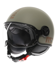 CASCO MOMO DESIGN FGTR CLASSIC NEW FLIP MATT GREEN/BRONZE | Cascos Jet de moto | %brands%