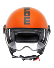 CASCO MOMO DESIGN FGTR CLASSIC NEW MATT ORANGE/BLACK | Cascos Jet de moto | %brands%