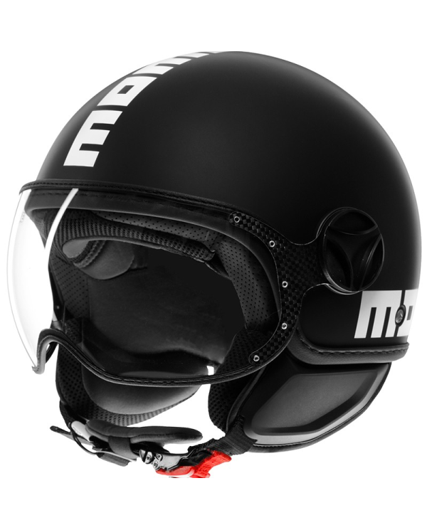 CASCO MOMO DESIGN FGTR CLASSIC NEW MATT BLACK/WHITE | Cascos Jet de moto | %brands%