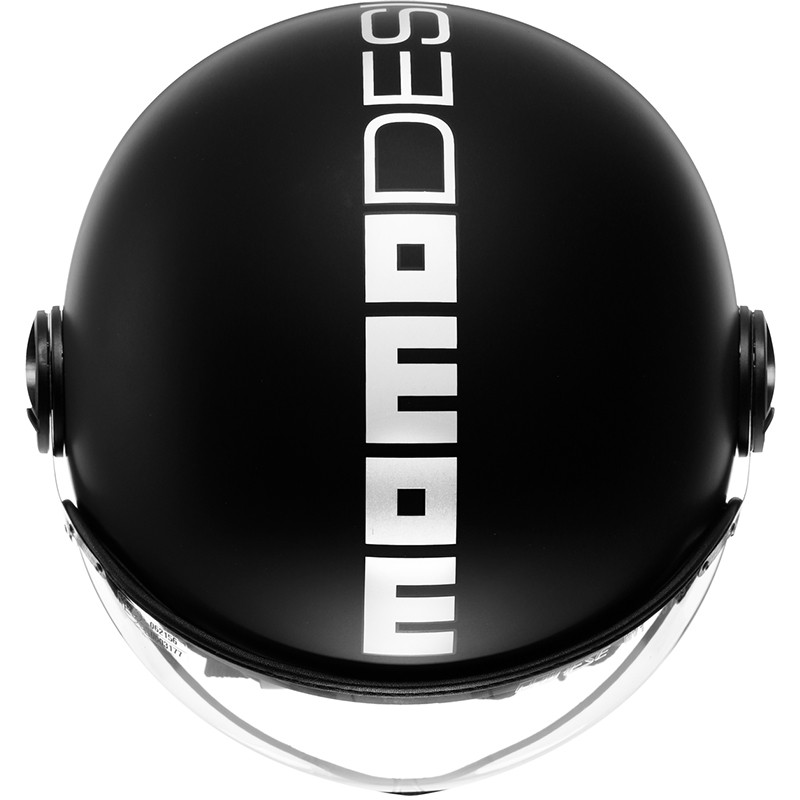 CASCO MOMO DESIGN FGTR CLASSIC NEW MATT BLACK/WHITE | Cascos Jet de moto | %brands%