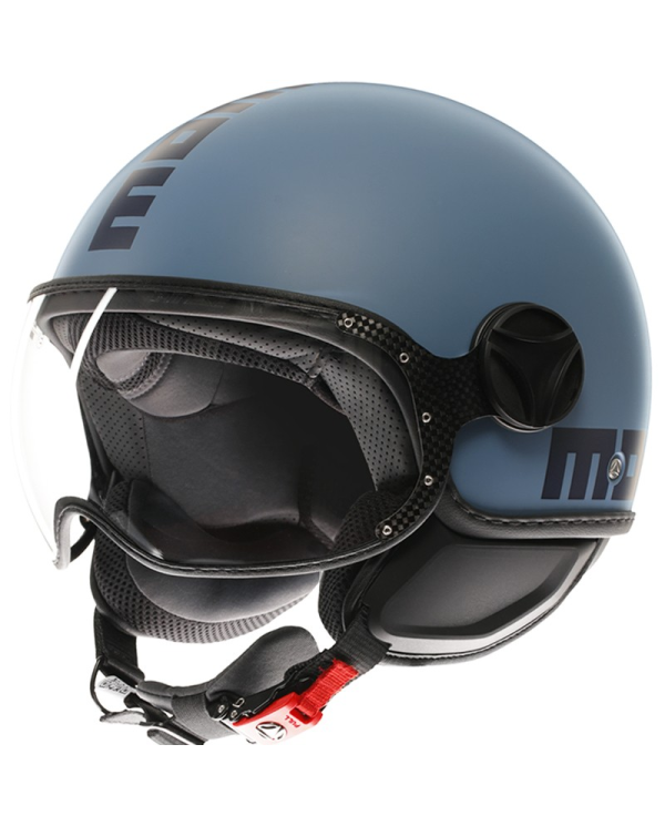 CASCO MOMO DESIGN FGTR CLASSIC NEW MATT DUSTY BLUE/BLUE | Cascos Jet de moto | %brands%