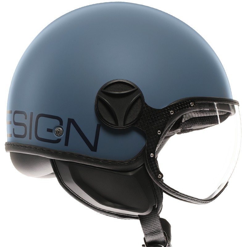 CASCO MOMO DESIGN FGTR CLASSIC NEW MATT DUSTY BLUE/BLUE | Cascos Jet de moto | %brands%