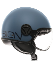 CASCO MOMO DESIGN FGTR CLASSIC NEW MATT DUSTY BLUE/BLUE | Cascos Jet de moto | %brands%