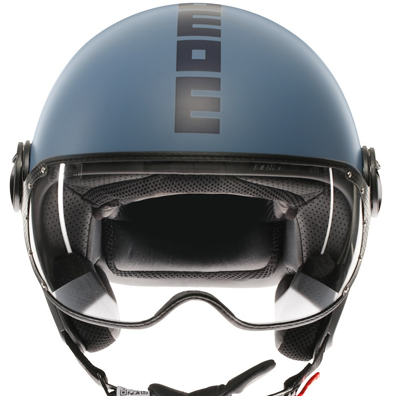 CASCO MOMO DESIGN FGTR CLASSIC NEW MATT DUSTY BLUE/BLUE | Cascos Jet de moto | %brands%