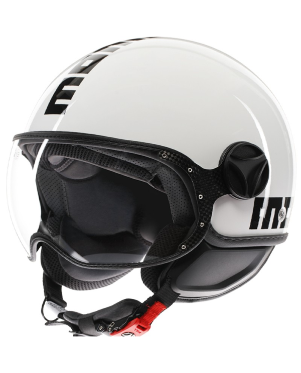 CASCO MOMO DESIGN FGTR CLASSIC NEW WHITE/BLACK | Cascos Jet de moto | %brands%