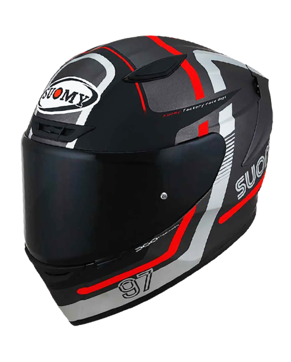 CASCO SUOMY TRACK-1 NINETY SEVEN MATT GUN METAL/RED | Cascos de moto | %brands%