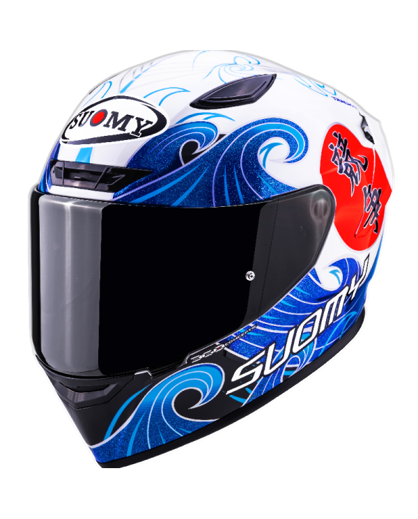 CASCO SUOMY TRACK-1 WAVES WHITE | Cascos Integrales de moto | %brands%