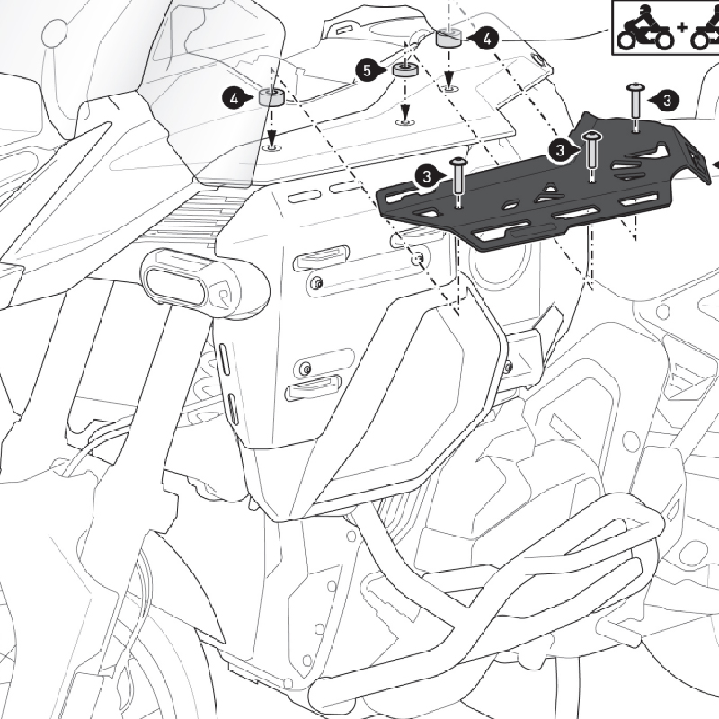 SOPORTE PARA DEPOSITO SW-MOTECH BMW R 1300 ADVENTURE GPT.07.976.10101/B | Accesorios y recambios de moto | %brands%