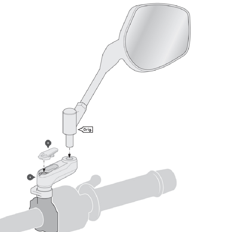 JUEGO DE EXTENSIONES DE ESPEJOS SW-MOTECH CFMOTO SVL.10.503.10000/B | Espejos retrovisores de moto | %brands%