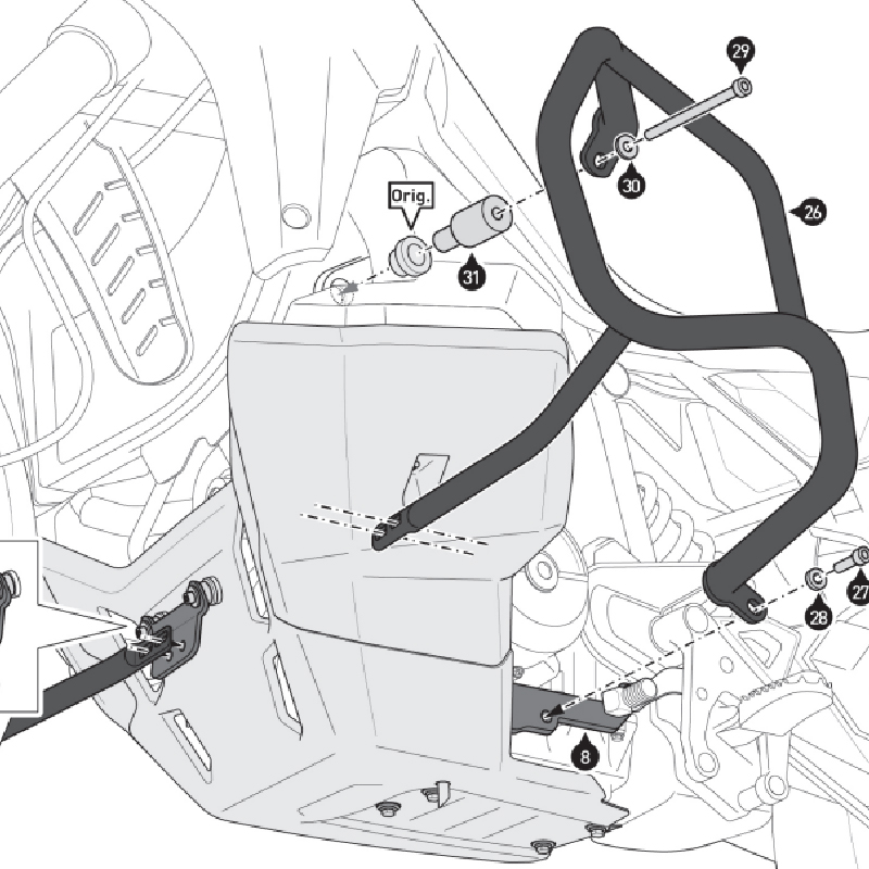 DEFENSAS DE MOTOR SW-MOTECH CRASH BAR CFMOTO SBL.10.057.10000/B | Protectores de motor de moto | %brands%