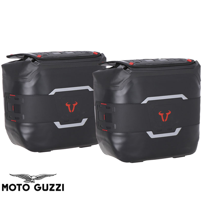 PACK DE ALFORJAS SW-MOTECH LEGEND GEAR WP Y SOPORTES V-LOC MOTO GUZZI BC.SYS.17.847.32000