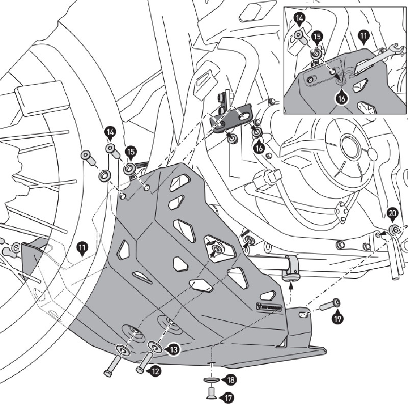 CUBRECARTER SW-MOTECH ENGINE GUARD HONDA CRF1100 AFRICA TWIN MSS.01.942.10101/B | Cubre carter de moto | %brands%