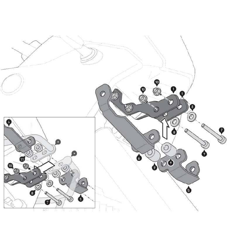 FAROS AUXILIARES SW-MOTECH ANTINIEBLA EVO YAMAHA NSW.06.799.51101/B | Luces adicionales de moto | %brands%