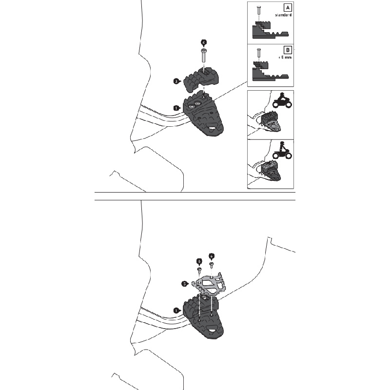 EXTENSION PEDAL DE FRENO SW-MOTECH KTM FBE.04.521.10001/B | Estriberas, pedales y palancas de moto | %brands%