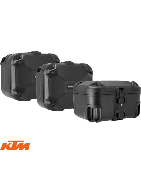 PACK MALETAS LATERALES + BAUL + SOPORTES SW-MOTECH DUSC KTM ADV.04.835.65000/B | Maletas laterales de moto | %brands%