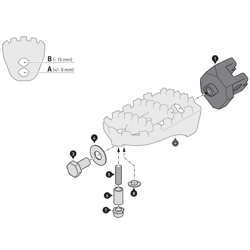 KIT REPOSAPIES SW-MOTECH ION FRS.01.011.10401/S | Estriberas, pedales y palancas de moto | %brands%
