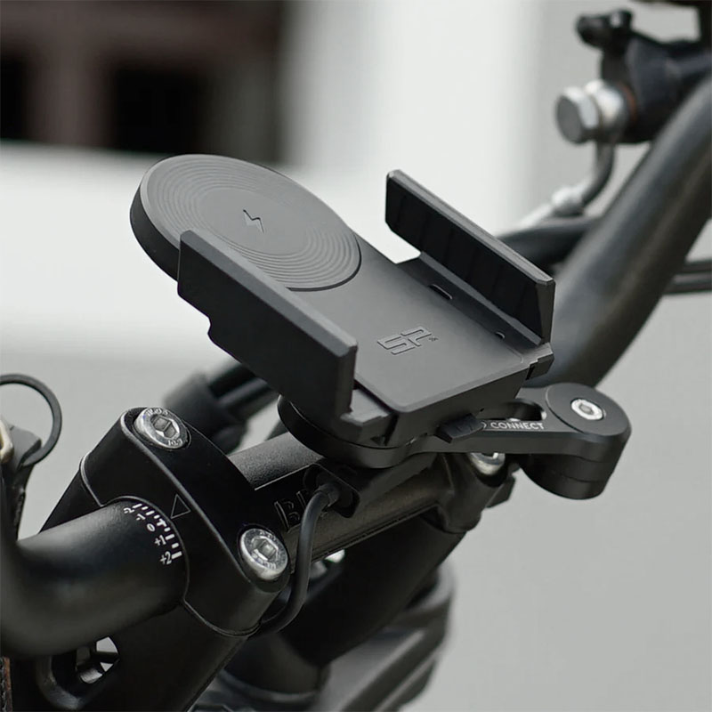 SOPORTE CON CARGADOR UNIVERSAL PARA SMARTPHONE SP CONNECT CHARGING PHONE CLAMP SPC+ | Soportes para Smartphone de moto | %brands%