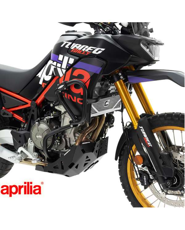 DEFENSAS DE MOTOR Y CARENADO CROSSPRO NEGRO APRILIA TUAREG 660 RALLY | Protectores de motor de moto | %brands%