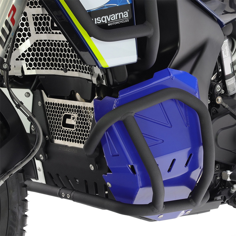 CUBRECARTER CROSSPRO HUSQVARNA NORDEN 901 EXPEDITION NEGRO/BLANCO/AZUL | Cubre carter de moto | %brands%