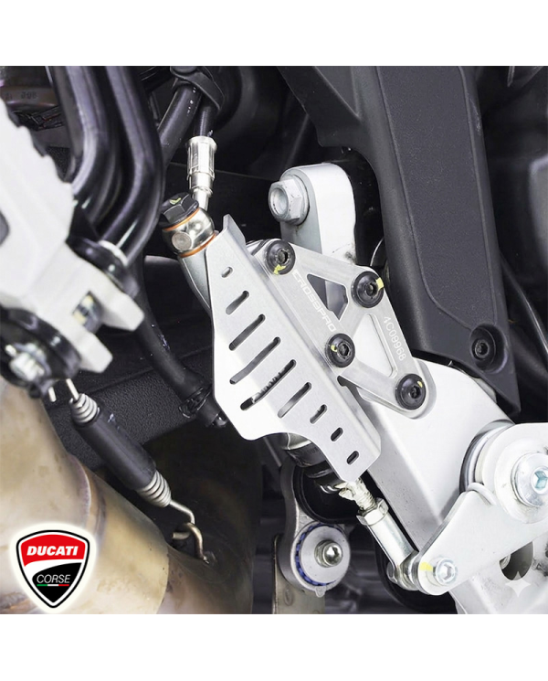 PROTECTOR DE LA BOMBA DE FRENO TRASERO CROSSPRO DUCATI DESERT X PLATA | Otros protectores de moto | %brands%