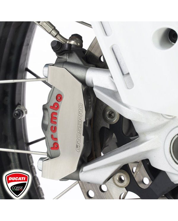 PROTECTORES DE PINZAS DE FRENO DELANTERO CROSSPRO DUCATI DESERT X PLATA | Otros protectores de moto | %brands%