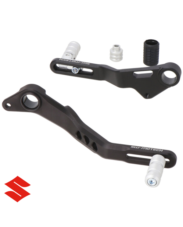 JUEGO DE PALANCA DE CAMBIO Y PEDAL DE FRENO SW-MOTECH SUZUKI FBL.05.846.20000 | Estriberas, pedales y palancas de moto | %brands%