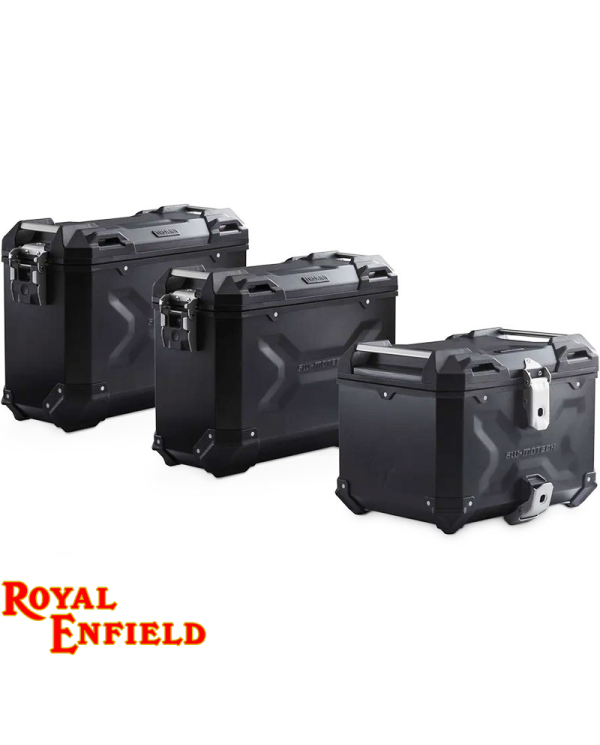 PACK MALETAS LATERALES + BAUL + BOLSAS + SOPORTES SW-MOTECH ROYAL ENFIELD ADV.41.620.75100/B | Maletas laterales de moto | %brands%
