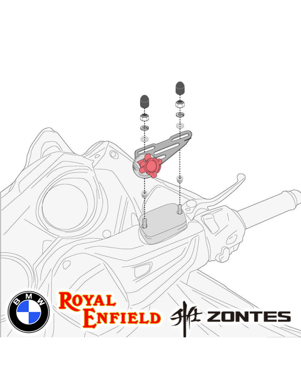 KIT DE TORNILLERIA PARA MONTAR EL SMART MOUNT RC S903A/S304B | Soportes para Smartphone de moto | %brands%