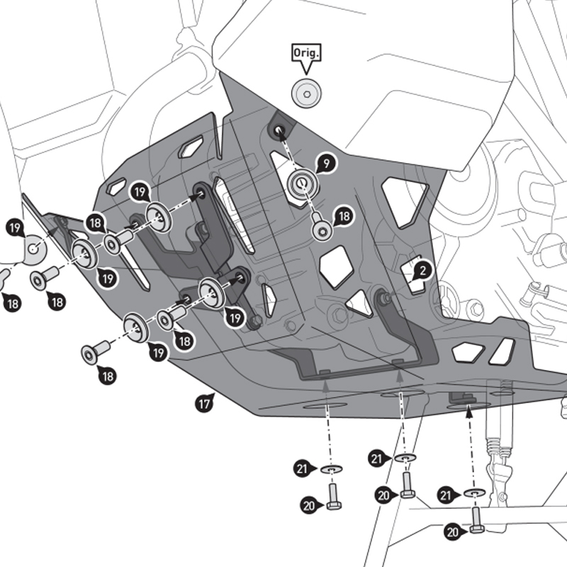 CUBRECARTER SW-MOTECH ENGINE GUARD KTM 1390 SUPER ADVENTURE MSS.04.835.10003/S | Cubre carter de moto | %brands%
