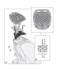 KIT DE FIJACIÓN POSTERIOR GIVI SR7054 SYM  SYMPHONY ST 50/125/200 | Fijaciones Top Case de moto | %brands%