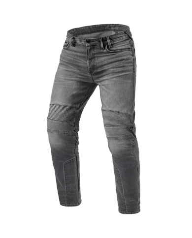 PANTALONES VAQUEROS REVIT MOTO 2 TF L32 GRIS MEDIO GASTADO