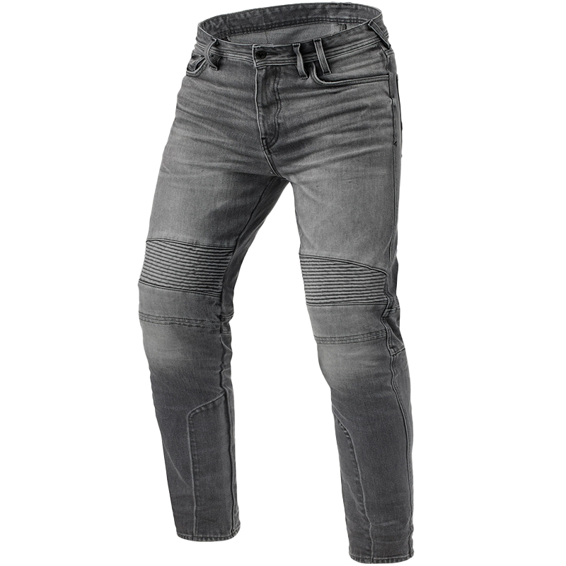 PANTALONES VAQUEROS REVIT MOTO 2 TF L32 GRIS MEDIO GASTADO