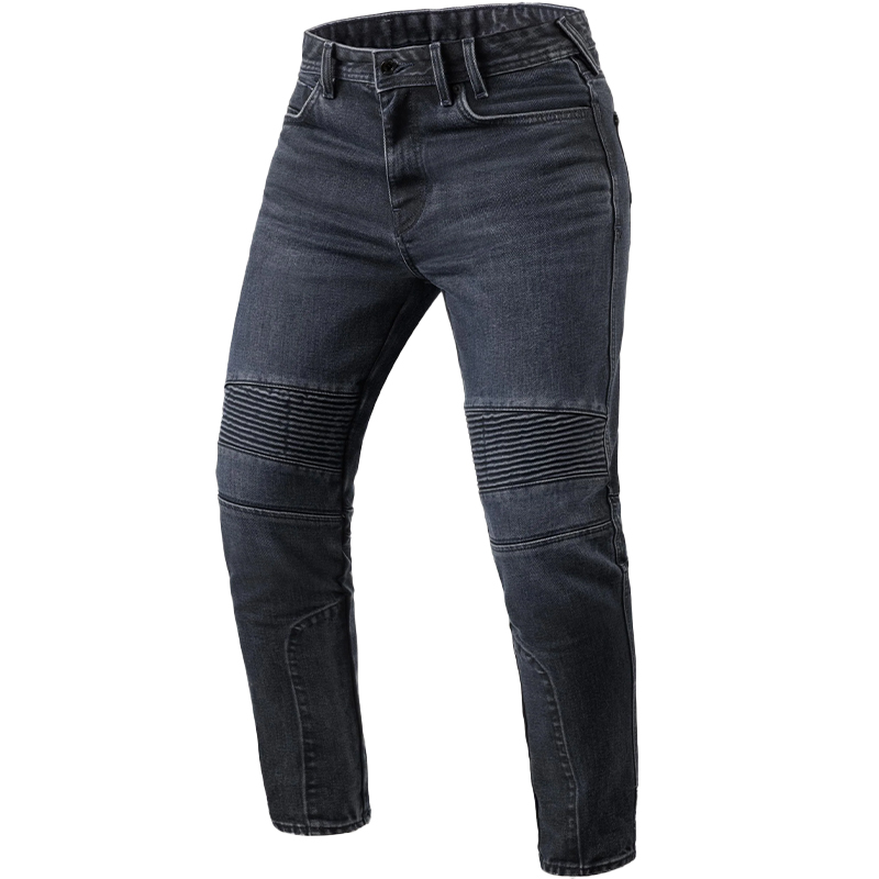 PANTALONES VAQUEROS REVIT MOTO 2 TF L32 AZUL/NEGRO GASTADO