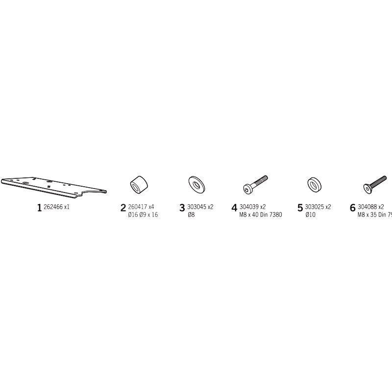 KIT DE FIJACION POSTERIOR SHAD Z0T319ST ZONTES T310/T350/T350X | Fijaciones Top Case de moto | %brands%