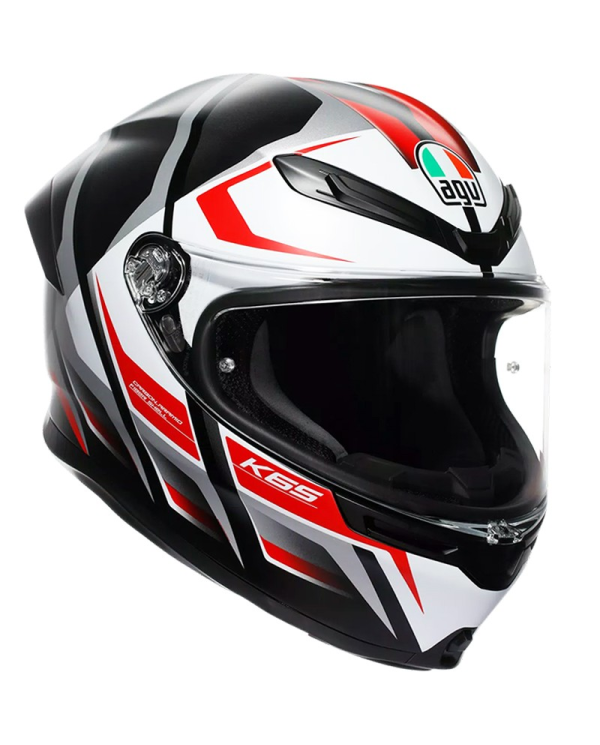 CASCO AGV K6 S KARVE NEW MATT BLACK/WHITE/RED | Cascos Integrales de moto | %brands%