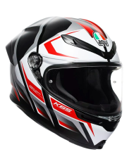 CASCO AGV K6 S KARVE NEW MATT BLACK/WHITE/RED | Cascos Integrales de moto | %brands%