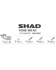 KIT DE FIJACIÓN POSTERIOR SHAD V0AC52ST VOGE 525AC/ACX | Fijaciones Top Case de moto | %brands%