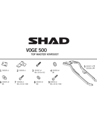 KIT DE FIJACIÓN POSTERIOR SHAD V0VR50ST VOGE 500R | Fijaciones Top Case de moto | %brands%